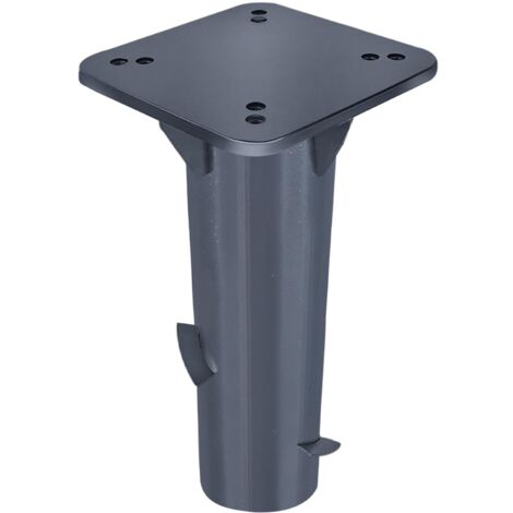 Naizy – Pied de parasol en métal avec ancrage au sol – Plaque de base 16x16cm – Résistant à la corrosion – Pour fixation béton