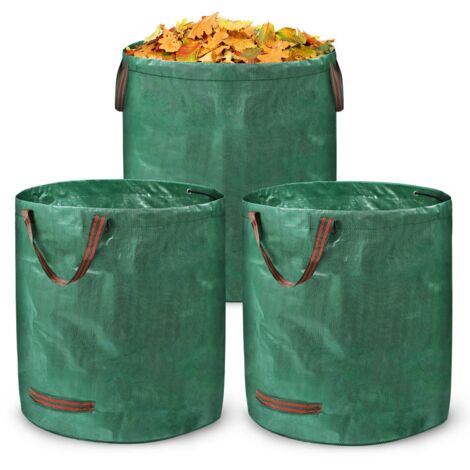 Sacs de jardin Lot de 3 sac jardin 272L Sacs de déchets jardin résistants Sac à déchets de Jardin Sac déchet en PP robuste NAIZY (1/5)