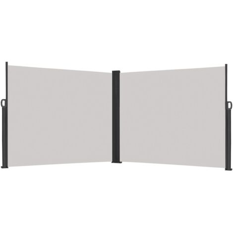 Store Latéral 160 x 600 cm Brise-vue extensible Opaque Protection UV Store Latéral avec poignée gris clair NAIZY (1/5)