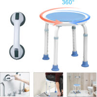AUFUN Tabouret de douche avec poignée en alu et plastique
