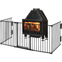 AUFUN Chimney Protection Grille Metal avec porte