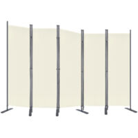 AUFUN Paravent Partition Divider Divider Privacy Screen Sichtzutzwand Plidable Adjustable Room Divider pour les bureaux, Balcon de jardin (280 cm x 180 cm, Beige)