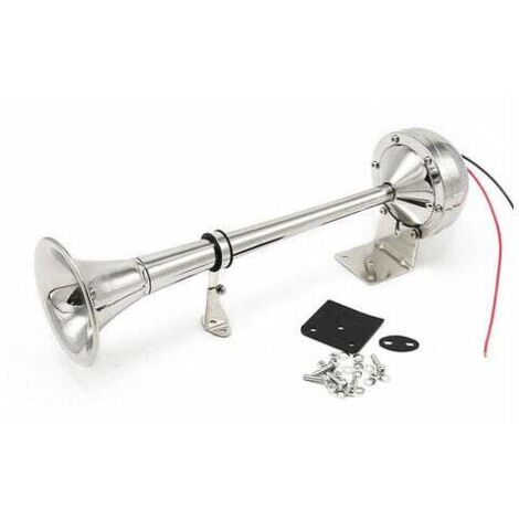 125 dB Edelstahl-Einzelrohrhupe – Yachthupe, 12-V-Bootshupe, elektrische Autohupe