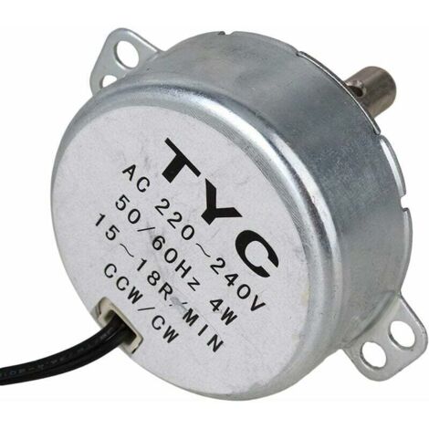 Synchronmotor 68KTYZ AC 220V – 28 W, 30 RPM, Metallgetriebe, Für Drehteller, Rotisserie & Co.