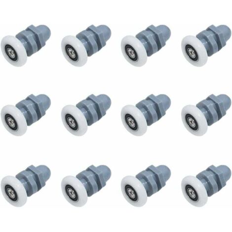12 Stück Duschtürrolle Duschrollen Türrollen Schiebetürrolle Türrollen Untere Duschtürradrolle Duschrad 20Mm Rolle (1/5)