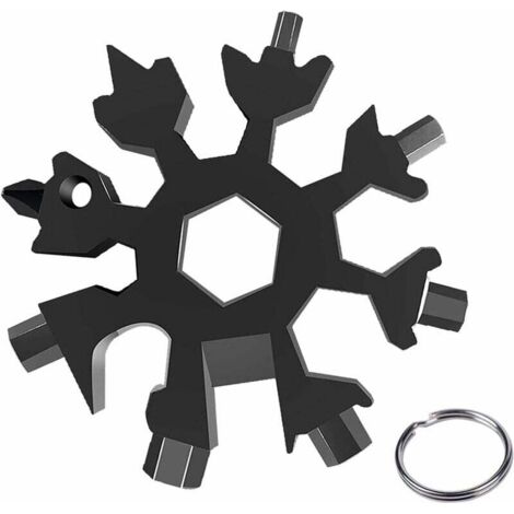 18-in-1-Schneeflockenwerkzeug aus Edelstahl, Schraubendreher, tragbarer Flaschenöffner, Weihnachtsgeschenk (Reisen, Camping) (1/5)