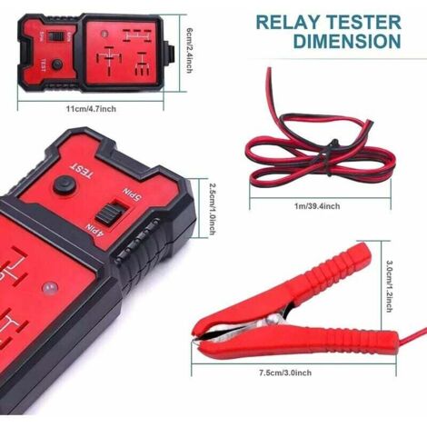 Auto-relaistester, 12 V auto-accutester voor automatische reparatie, auto- relais-diagnosetool