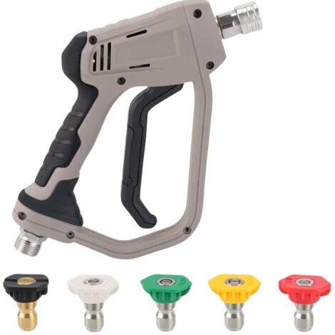 4000 PSI Hochdruckreinigerpistole – Yuirshion 5 Düsen Schnellanschluss – Mit M22-Schnittstelle – Kompatibler Karcher K1-K7-Adapter – Autowaschpistolen-Set für Waschmaschine (1/4)