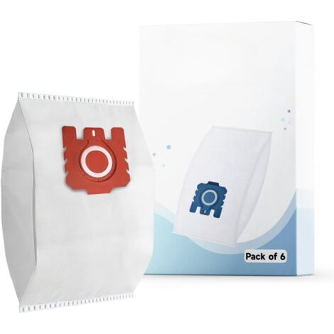 6er-Pack 3D Efficiency Staubsaugerbeutel, kompatibel mit Miele FJM/GN, Classic C1, Complete C1, Complete C2, Complete C3, rot (1/4)