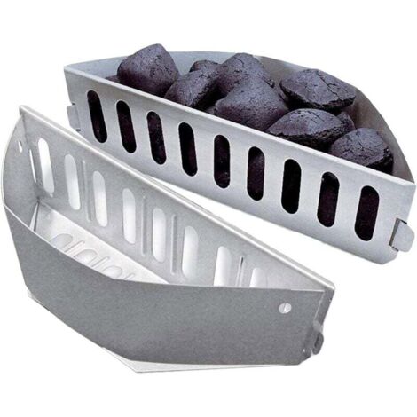 7403 2er-Packung Holzkohlekörbe für Weber 57 cm Kugelgrills, Brikettkorb für Weber One Touch und Master Touch Holzkohlegrill, 47,6 und 67 cm Holzkohlegrills (1/4)
