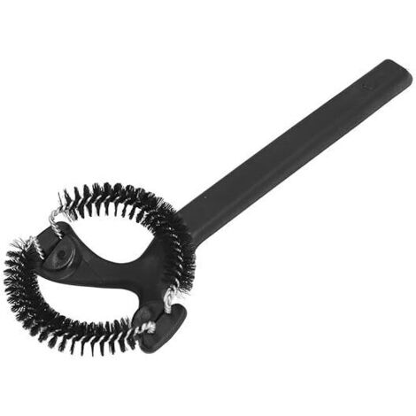 Reinigungsbürste für Espressomaschinen, Reinigungsbürste für Kaffeemaschinen, abnehmbare Reinigungswerkzeuge für Kaffeebürsten mit rundem Winkelstück und kurzem Griff(58mm) (1/4)