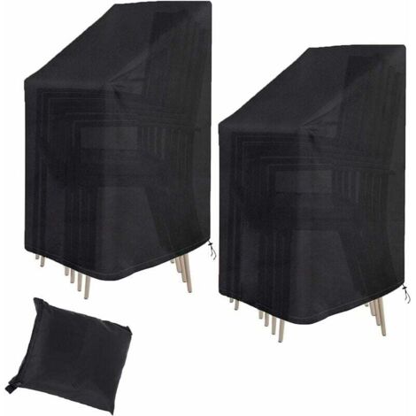 2er-Pack Gartenstuhlhussen – 210D Oxford-Gewebe, wasserdicht, winddicht, reißfest, Schutzhüllen – für Terrassenstühle im Freien – 75 x 75 x 120 cm (1/4)
