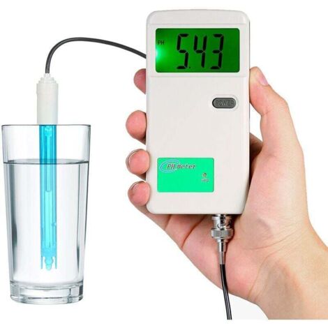 PH-Meter Hochgenauer praktischer PH-Detektor PH-Meter Hintergrundbeleuchtungsanzeige Wasserqualitätsdetektor Labor Trinkwasser Aquarium Hydrokulturpool Geeignet für PH-3012B, (1/4)