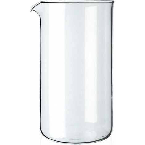 Ersatz-Plungerglas - 8 Tassen - Transparent - 1 Liter - Durchmesser 10 cm (1/4)