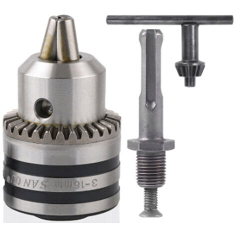 Mini-Bohrfutter 3,0–16 mm 1/2–20 UNF mit Bohrfutterschlüssel und 1/4-Sechskantkopfadapter (1/4)
