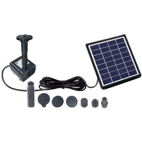 2W Solarwasserpumpe Solarbrunnenpumpe Solarpanel-Kit Solargartenbrunnenpumpe, 250-300L/H (1/4)