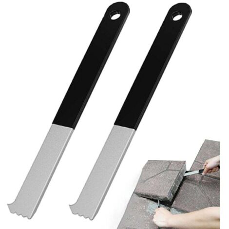 2er-Pack Pflastersteinzieher, Pflastersteinziehwerkzeug mit gezacktem Fugenschaber, 9 x 1 x 0,15 Zoll Pflastersteinzieher für den Garten (1/4)