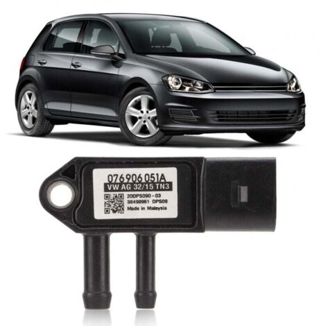 DPF-Drucksensor, 076906051A Diesel-Differenzdrucksensor DPF 3-poliger Stecker Ersatz für A3 A4 A6 S4 S6 A