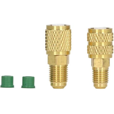 Universeller Doppel-Kältemitteladapter – R22 (M1/4SAE) und R410A (M5/16SAE) – Sichere Verbindung (1/4)