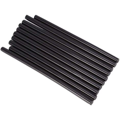 Heißklebestifte, Heißklebestift, Klebstoff, Heißschmelze für 20-W-Klebepistole, Heimwerker, Handwerk, schnelle Reparaturen (schwarz), 10 Stück, 7 150 mm