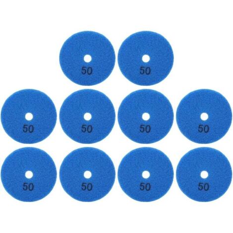 Schleifpads, 10 Stück 3-Zoll-Schleifscheiben, Diamant-Polierpads für Marmor, Beton, Stein, 50 Mesh, Schleifzubehör (1/4)