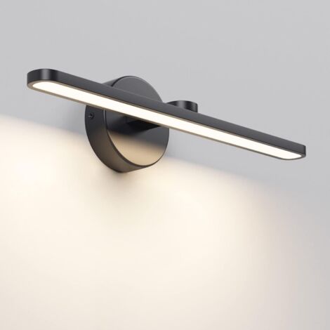 14W LED-Wandleuchte mit Spiegelfunktion für Badezimmer und Wohnzimmer, 40CM IP44 Bild- und Spiegelleuchte, Leselampe (Schwarz) (1/5)