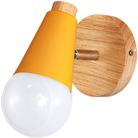 Nachtlicht, Wandleuchte, Wohnzimmer-, Schlafzimmer-, Nachttischlampe, Arbeitszimmer-, Veranda-, Flurlampe (Farbe: gelb) (1/4)