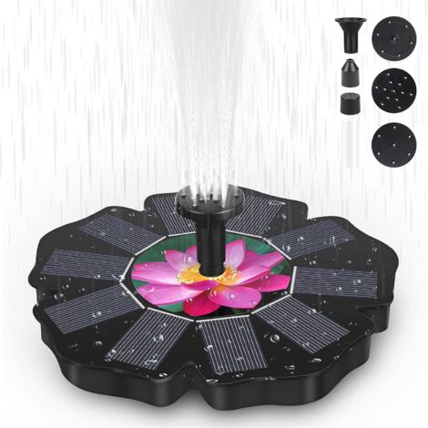 Solarbrunnenpumpe, 1,6-W-Solarwasserpumpe, Solar-Teichpumpe für den Außenbereich, schwimmende Vogelbrunnenpumpe für Schwimmbad, Garten, Aquarium und Fischbecken