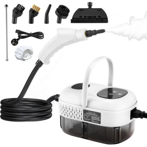 Nettoyeur Vapeur Portable 2500 W, 1100 ml Haute Pression mit 3 Têtes de Brosse – Multifunktion für Küchenmöbel, Bain-Raum, Auto (weiß) (1/5)