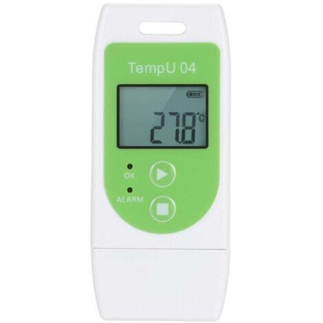 USB-Thermometer mit Datenlogger (grün) – Speichert 32.000 Messwerte, wiederverwendbar – Präzise Temperaturmessung – Für Labor und Haushalt – Für Fachleute und Privatpersonen
