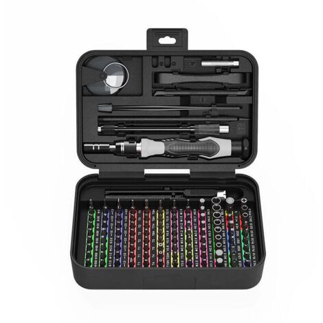 Kleiner 132-in-1-Präzisionsschraubendreher, XU, Erweitertes Reparaturwerkzeugset mit 108 magnetischen Bits, farbcodiertes Verlängerungskabel für Mobiltelefone KZQ - KZQ (1/4)