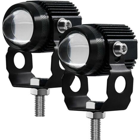 Motorrad Led Scheinwerfer Projektor Objektiv Dual Farbe ATV Roller Fahren Für Cafe Licht Hilfs Lam