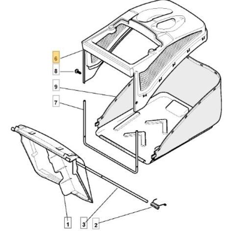 Oberteil Mäherkorb Alu+Kunststoff - Ggp - 122486094/0