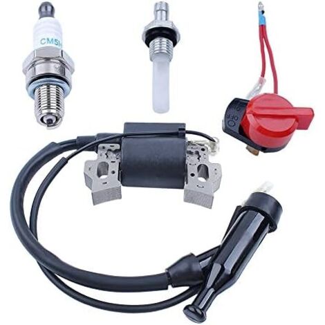 Zündspule mit Ein-Aus-Schalter, Kraftstofffiltersatz, für Honda Gx160 Gx200 5,5 PS 6,5 PS Rasenmähermotor, Motorteile, 30500-Ze1-033, 36100-Ze1-015.