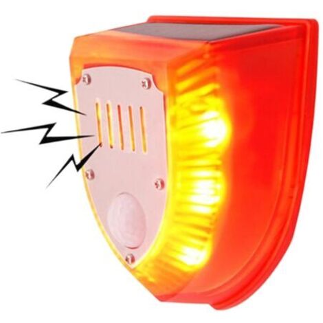 Solar-Alarm-Bewegungsmelder mit Ton, 8 x 9,5 cm, Vogelabwehrgerät für den Bauernhof – wasserdichter Solarsensor für Camping, Bauernhof, Obstgarten, Outdoor