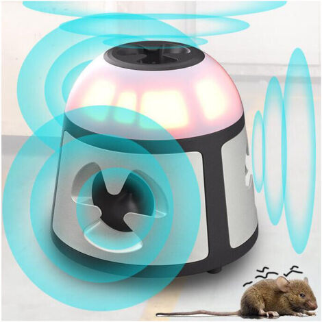 360° Ultraschall-Mäuse- und Rattenabwehr - Ultraschall-Mäuseabwehr mit LED-Lichtstecker für Mäuse- und Nagetierabwehr zum Schutz im Innenbereich und zur Schädlingsbekämpfung - Garten..DEBUNS