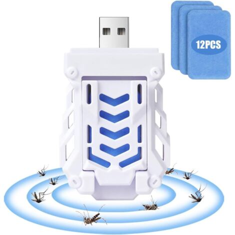 Tragbares elektrisches USB-Mückenschutzmittel, USB-Plug-in-Mückenschutzmittel mit 12 elektrischen Mückenspulen, elektrisches USB-Mückenvernichtungsmittel