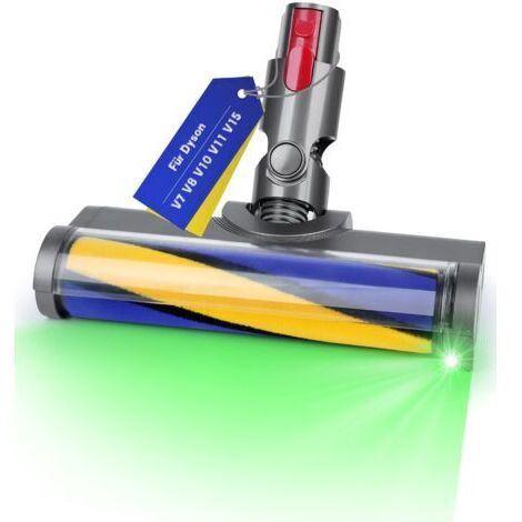 Ersatzbürste für Dyson Staubsauger V7 V8 V10 V11 V15 Bodendüse Zubehör mit LED-Leuchte Softwalze für Hartböden-AUTRES
