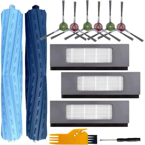 Ersatzteile Zubehör für Ecovacs Deebot Ozmo T9 AIVI T9 AIVI+ T9 PRO T9 MAX Staubsauger, inkl. 2 Hauptbürsten, 3 Filtern, 6 Seitenbürsten, 2 Werkzeugen Sonstiges Staubsaugerzubehör (1/5)