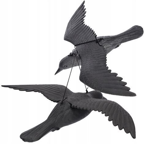 Vogelabwehr aus Kunststoff, Fliegende Krähe, 2 Stück (1/5)
