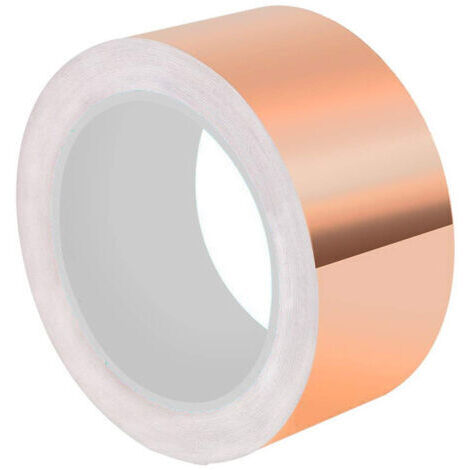 50 mm x 20 m Kupfer-Schneckenband, selbstklebend – Effektiver Schutz gegen Schnecken und Elektromagnetische Abschirmung