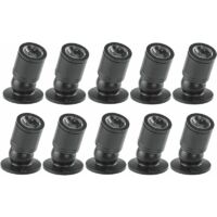 1W Mini-LED-Einbaustrahler mit Treiber 100-265V AC für Zuhause/Schmuckschrank/Wohnzimmer, 10 Stück (Schwarz, Warmweiß)
