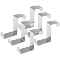 Set mit 6 Metallhaken in Z-Form aus Edelstahl für Schlüssel, Schals, Taschen, Küche, Schlafzimmer, Kleiderschrank, Schublade usw.