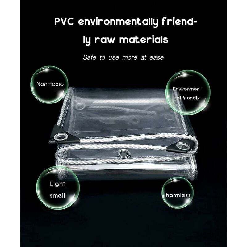 VEVOR Telone Impermeabile Trasparente In PVC Esterno 2 X 3m Garage Officina Giardino Cortile Telone Copritutto Occhiellato 265 Kg Telone Impermeabile Per Auto Barche Uso Esterno Con Occhielli 72889950