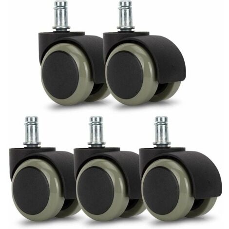 Hirate Ruote industriali da 7,6 cm, con gambo filettato da 3/8-16 x 3