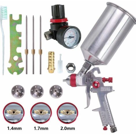 Kit Pistola A Spruzzo Per Vernice HVLP Con Serbatoio In Alluminio Da kit-pistola-a-spruzzo-per-vernice-hvlp-con-serbatoio-in-alluminio-da