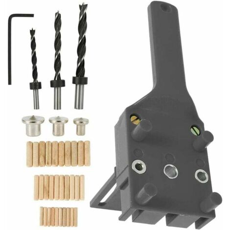 Kit Maschera Per Tasselli In Alluminio: 8 Fori Da 8 A 20 Mm, Regolabile E Preciso Per Giunti Di Legno Professionali