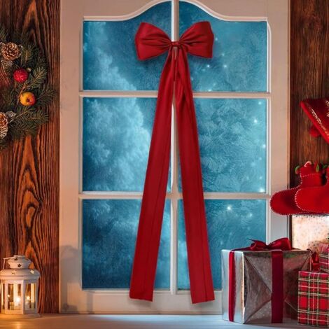12 Fiocchi Natalizi In Raso Lurex 14x16 Cm Con Clip Fissaggio: Perfetti Per Decorare Albero Di Natale O Pacchi Regalo