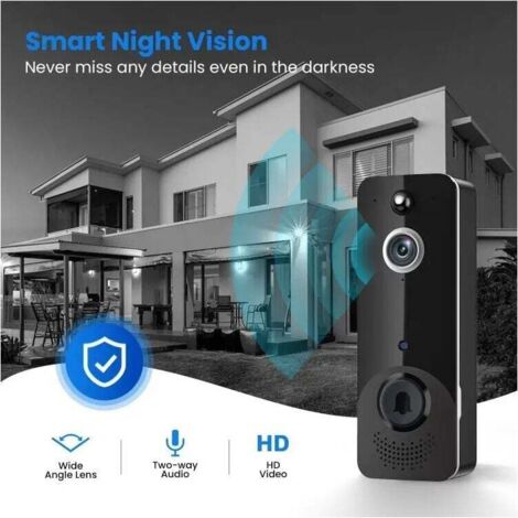 Videocitofono Wireless 1080p Con AI Rilevamento Umano – Visione Notturna A Colori, Audio Bidirezionale, Batteria E Cloud