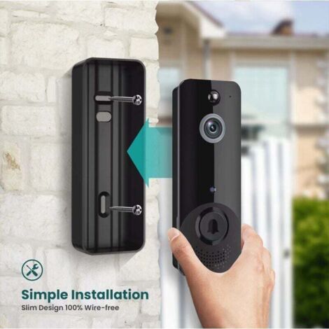 Millarco HOME It Videocitofono Wi-Fi Con App – Visione Notturna, Audio Bidirezionale, Rilevamento Movimento, 166°